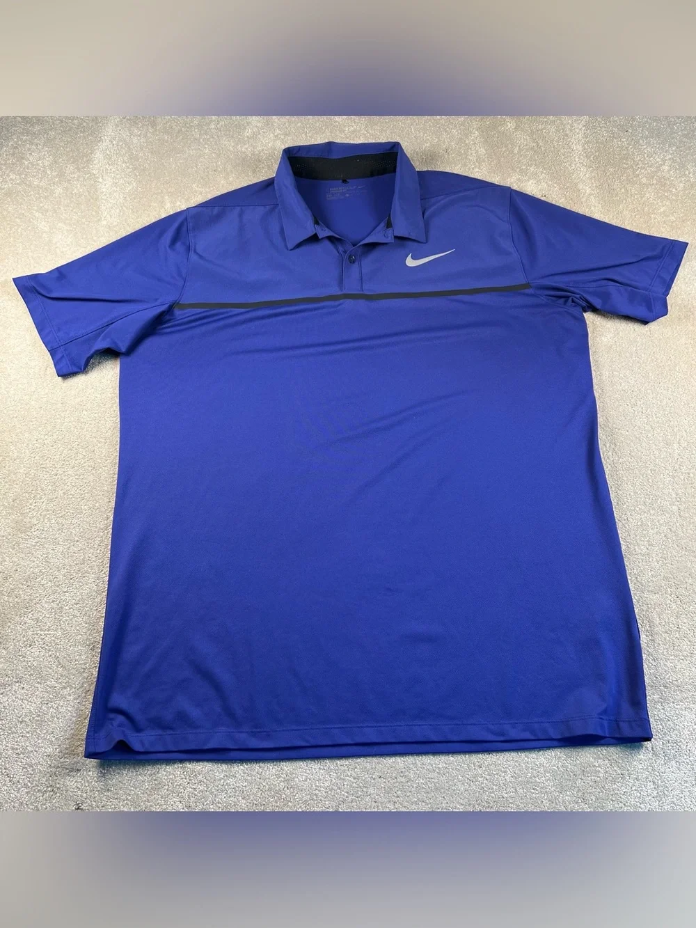 Nike Golf Polo Dri-Fit Blue Lightweight Standard Fit Men's XL